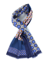 LUDICA blue modal/wool scarf